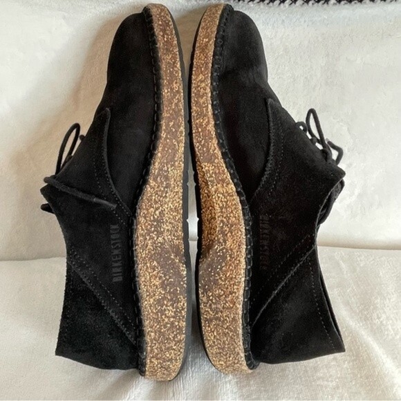 BIRKENSTOCK Gary Black Suede Leather Lace Up Flats Shoes Size 40 - Picture 8 of 16